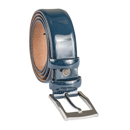Navy Leather Belt
