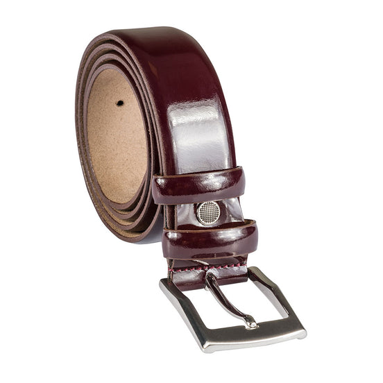 Burgundy Leather Belt