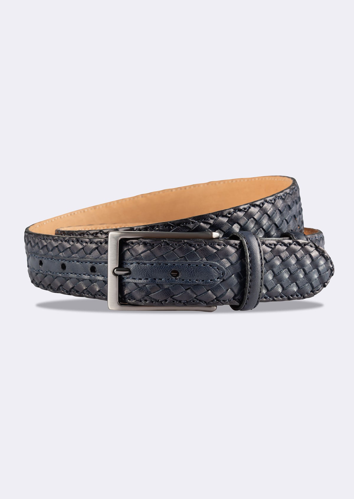 Navy Leather Belt