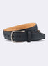 Navy Leather Belt