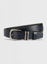 Navy Leather Belt