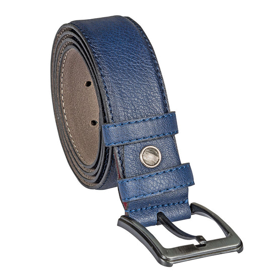 Navy Faux Leather Belt