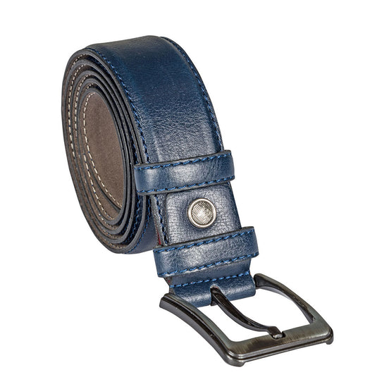 Navy Faux Leather Belt