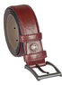 Burgundy Faux Leather Belt