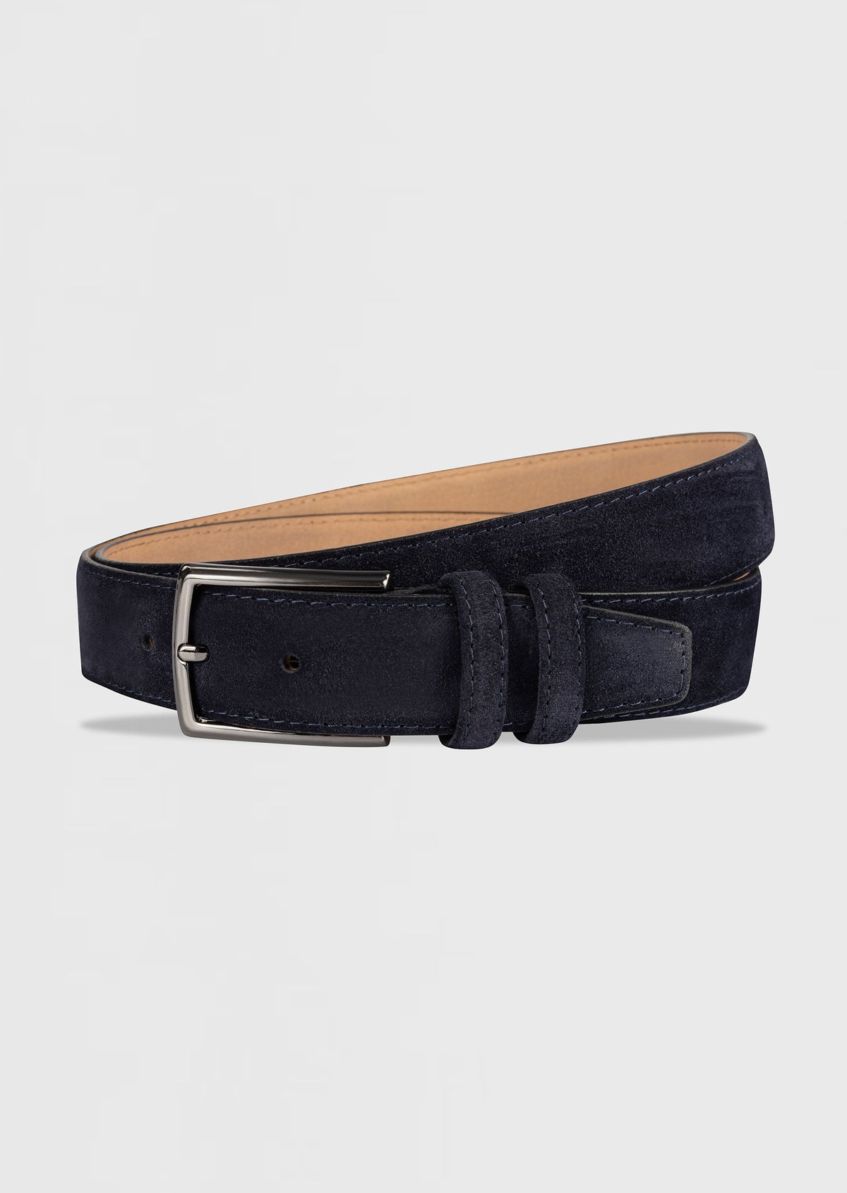 Navy Leather Belt
