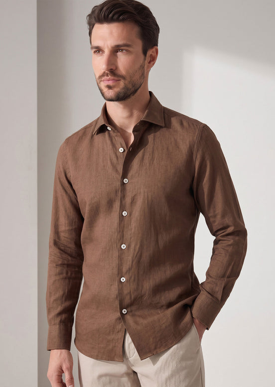 Brown Long Sleeve Shirt