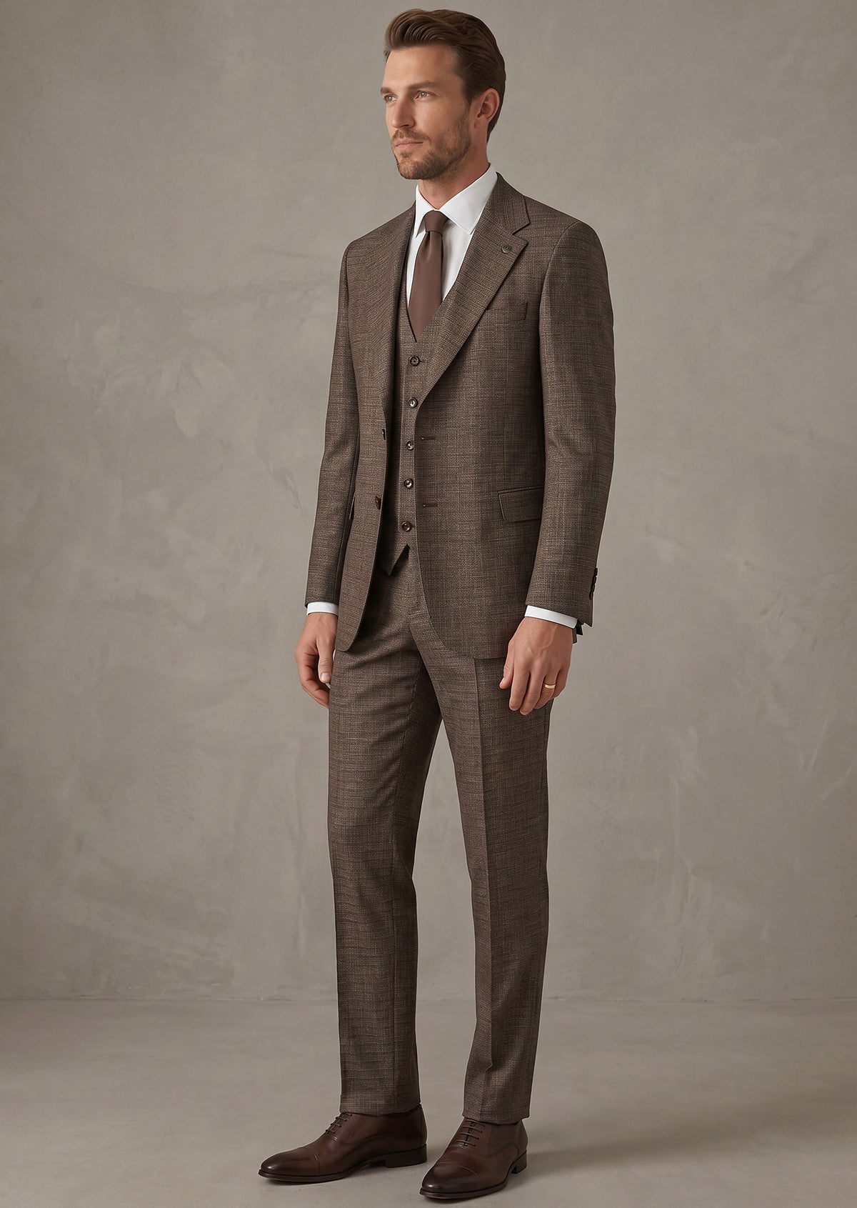 Brown Three-Piece Suit
