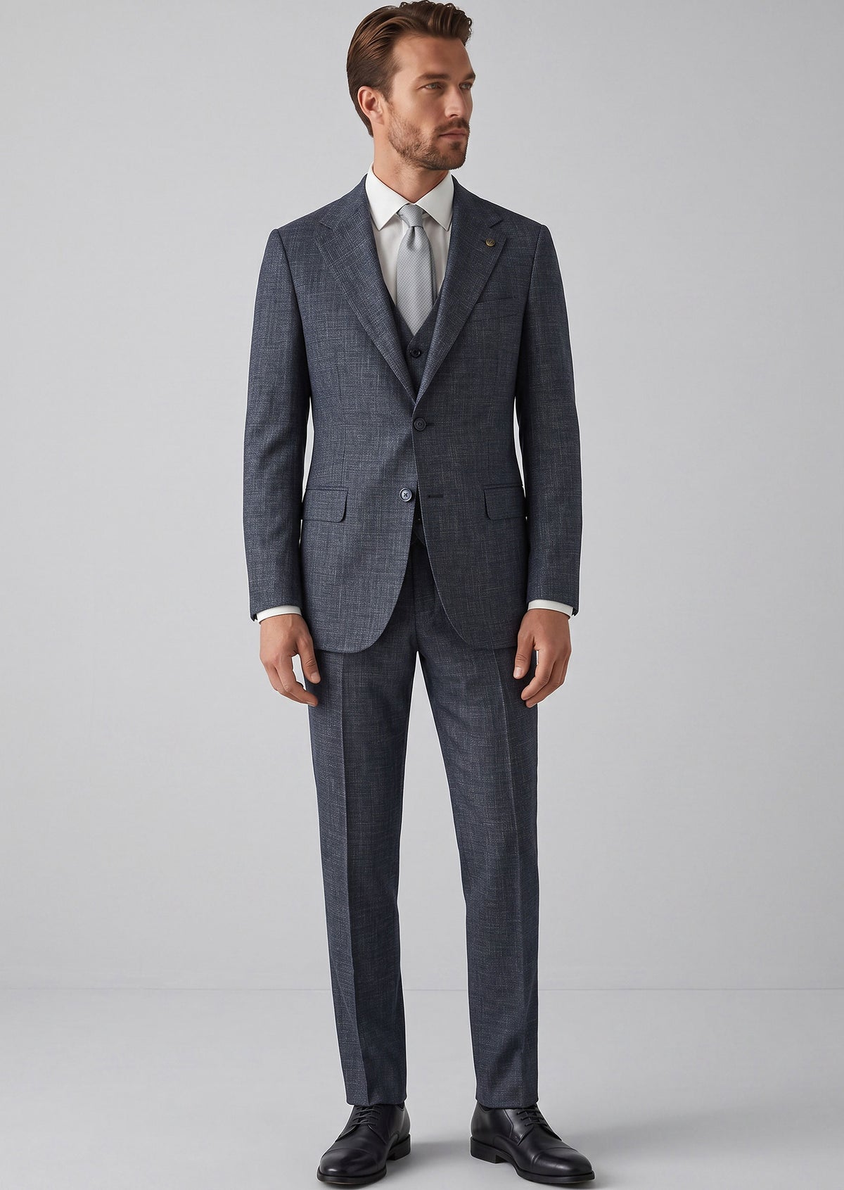 Light Navy Three-Piece Suit