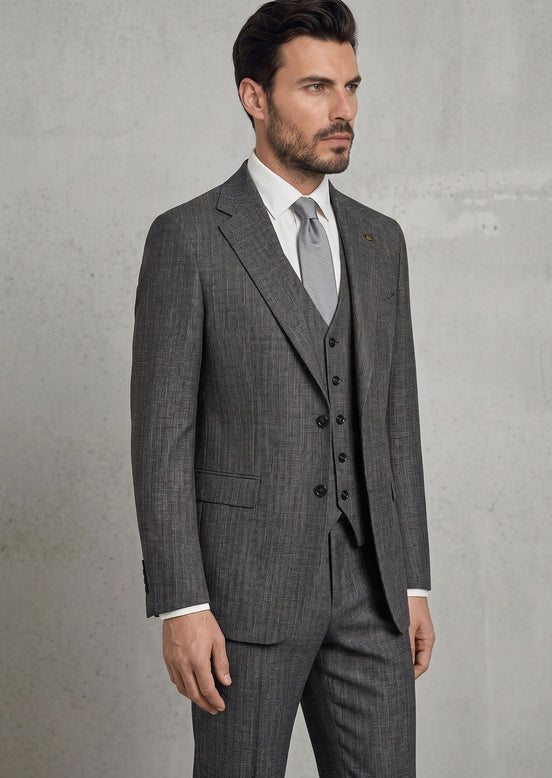 Dark Navy Three-Piece Suit