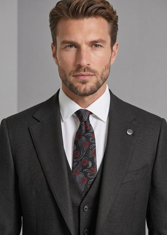 Black Three-Piece Suit