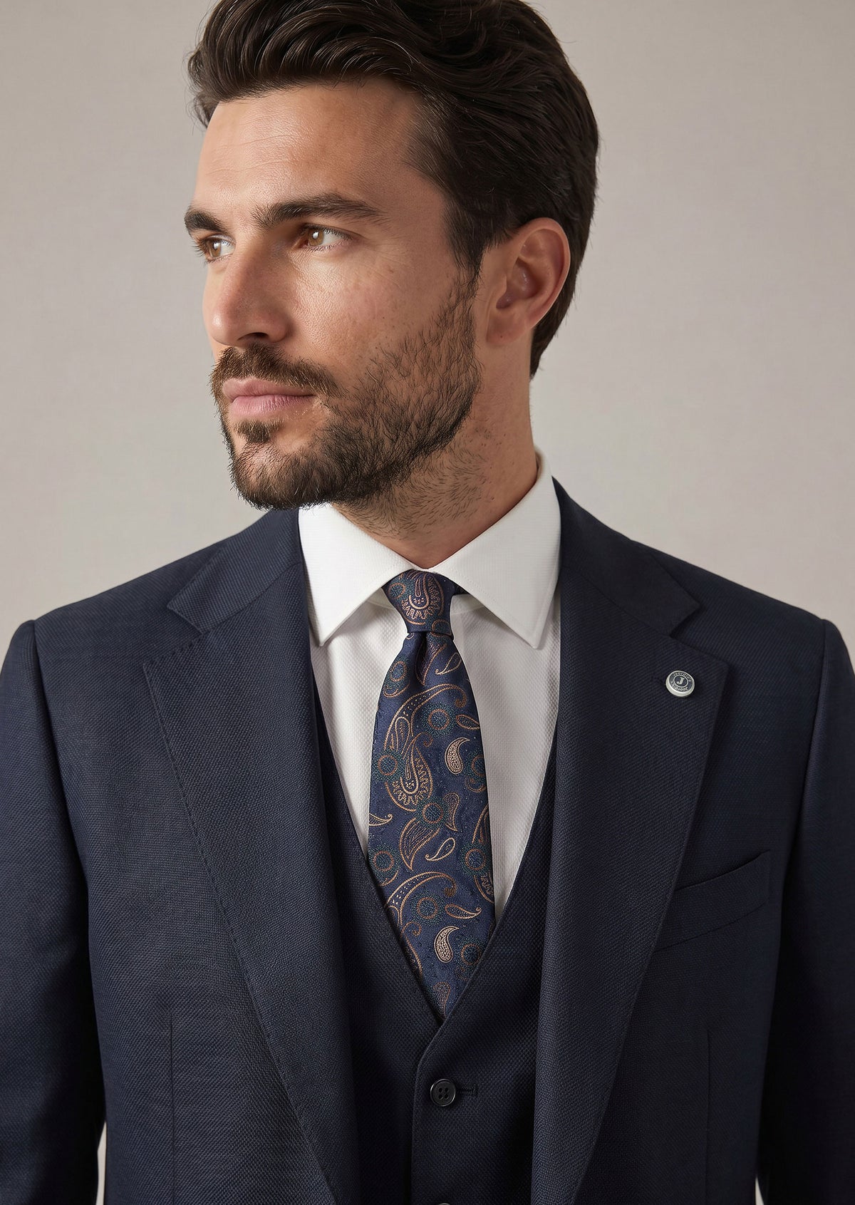 Navy Three-Piece Suit