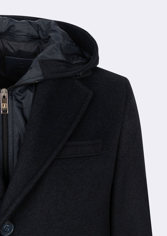 Dark Navy Wool Coat