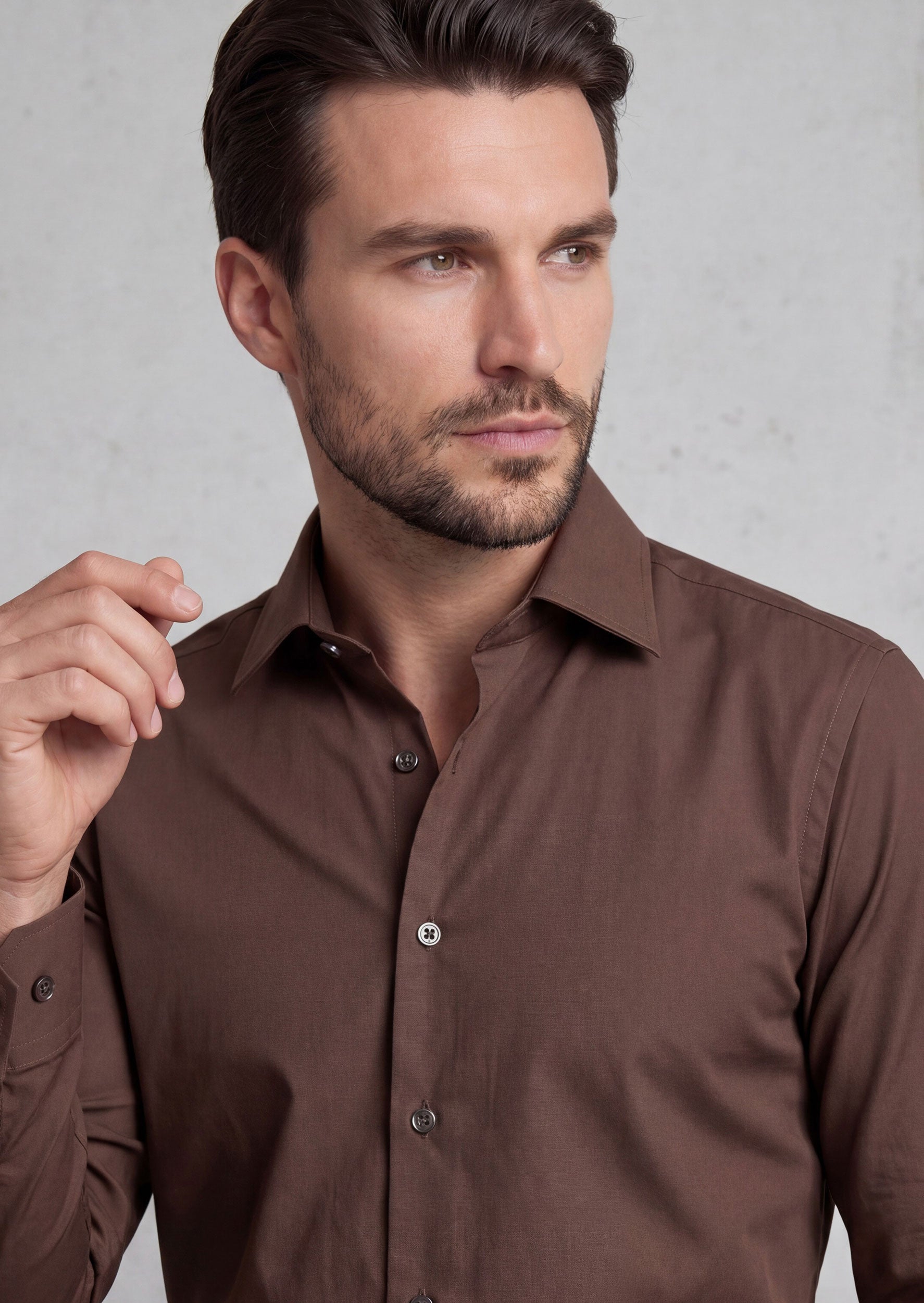 Brown Long Sleeve Shirt