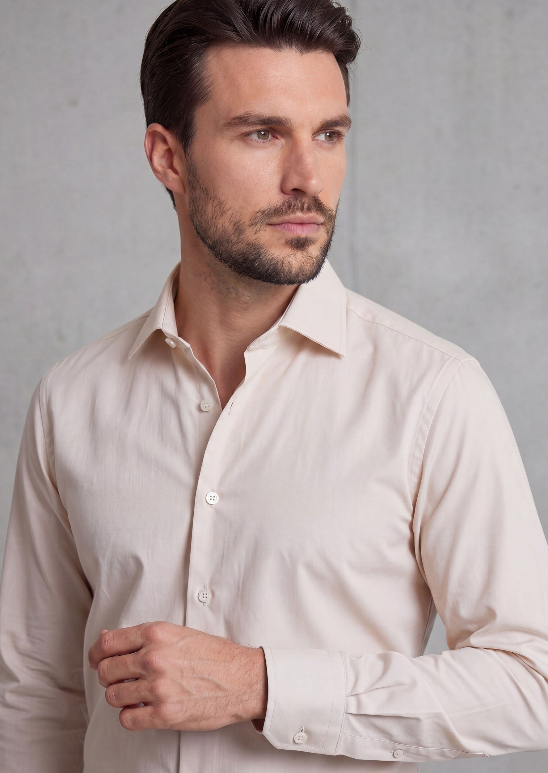 Beige Long Sleeve Shirt