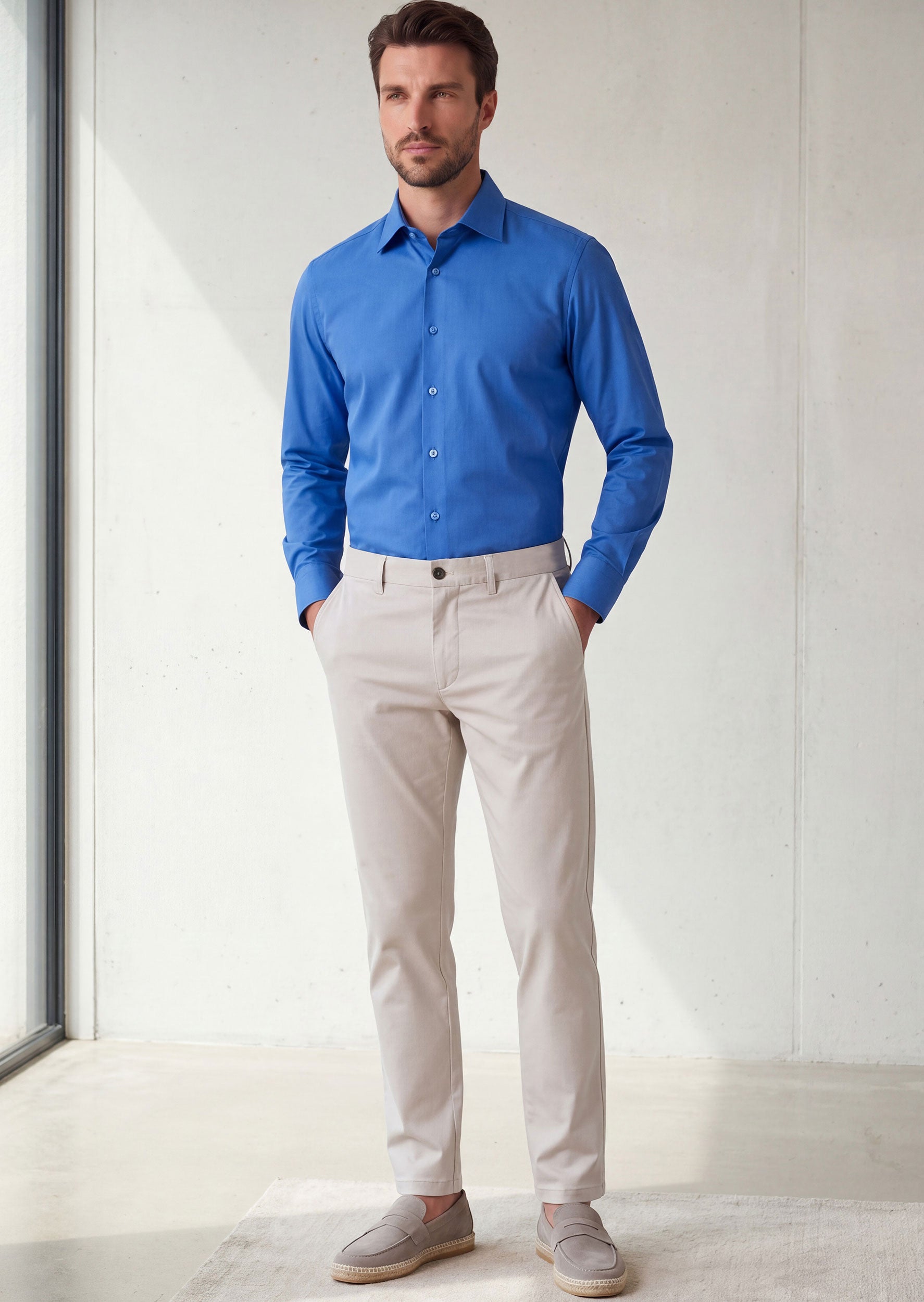 Sax Blue Long Sleeve Shirt