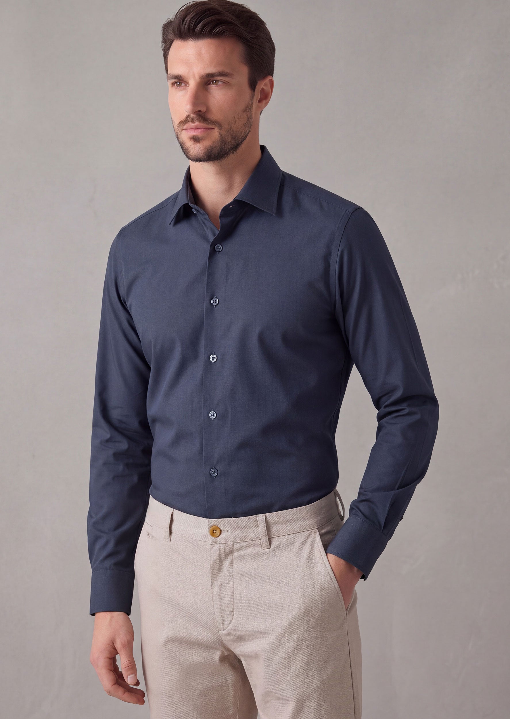 Dark Navy Long Sleeve Shirt