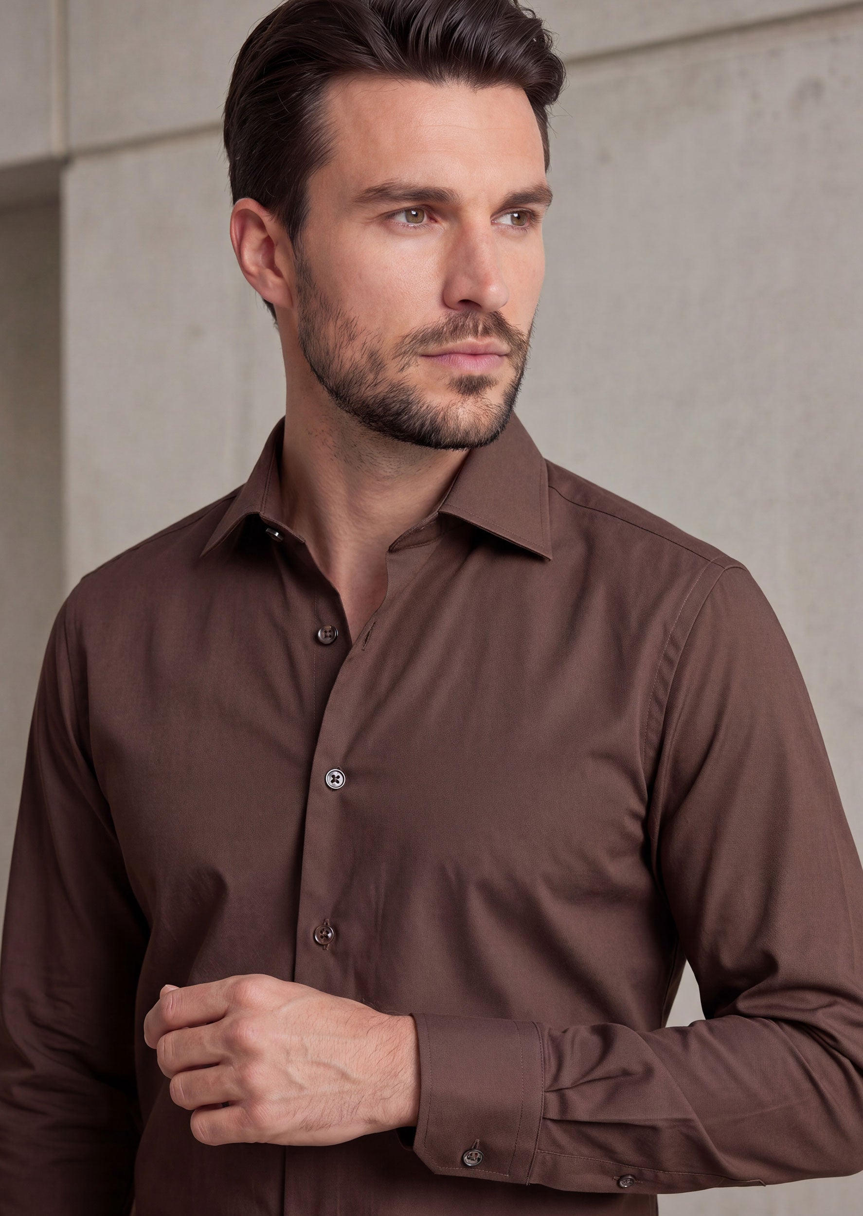 Brown Long Sleeve Shirt