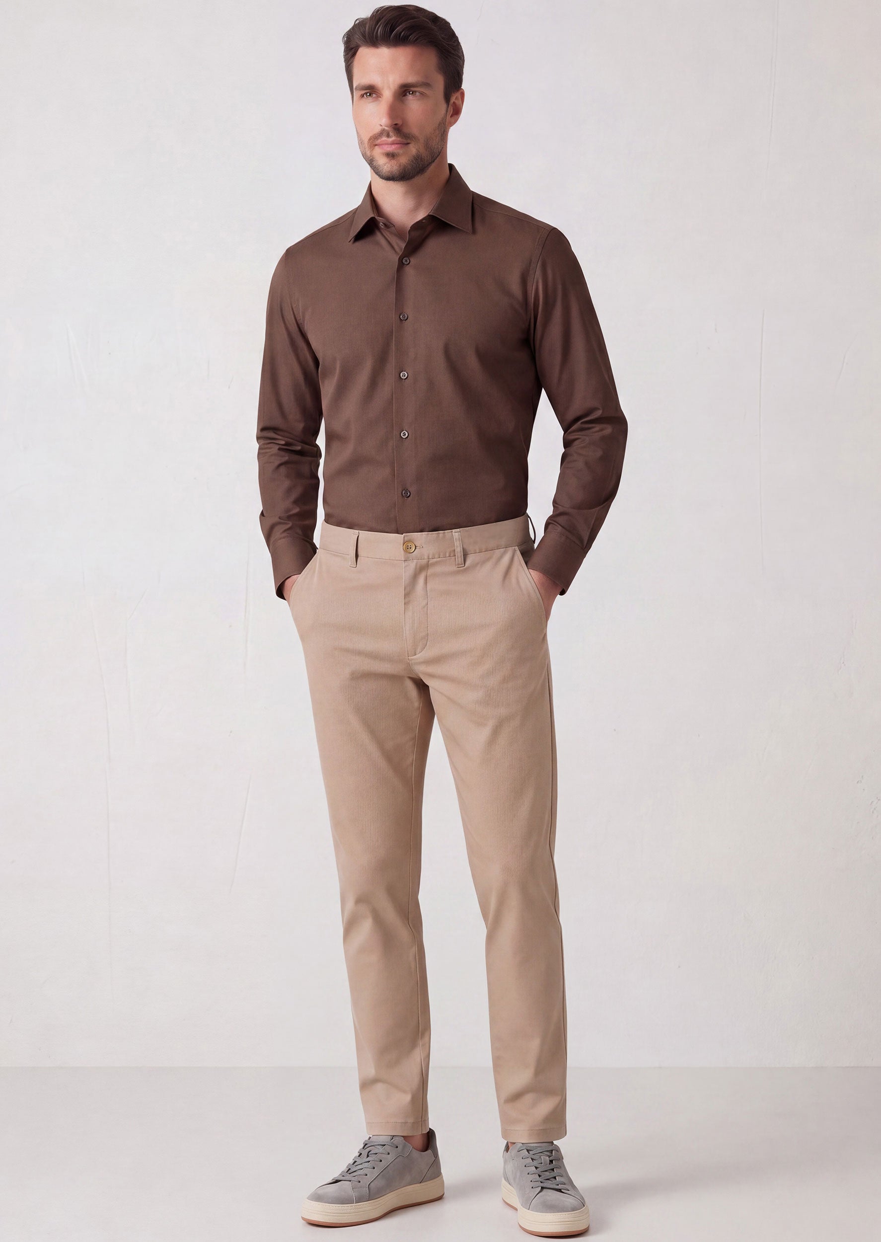 Brown Long Sleeve Shirt