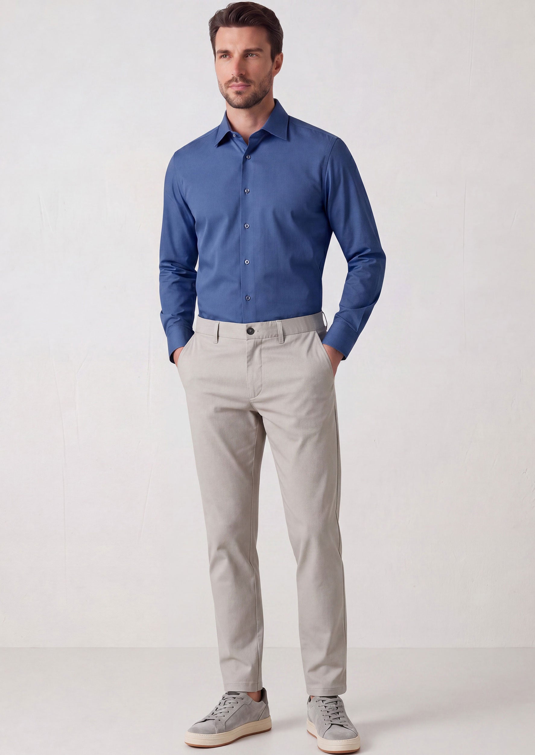 Light Navy Long Sleeve Shirt