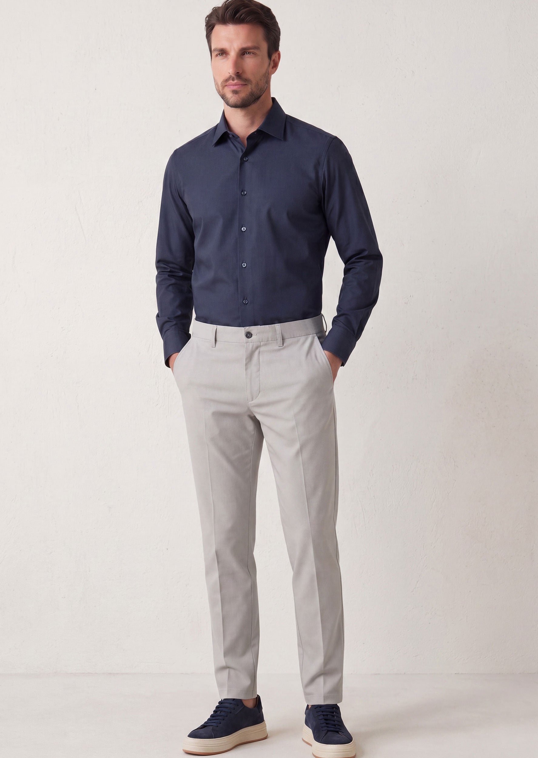 Dark Navy Long Sleeve Shirt