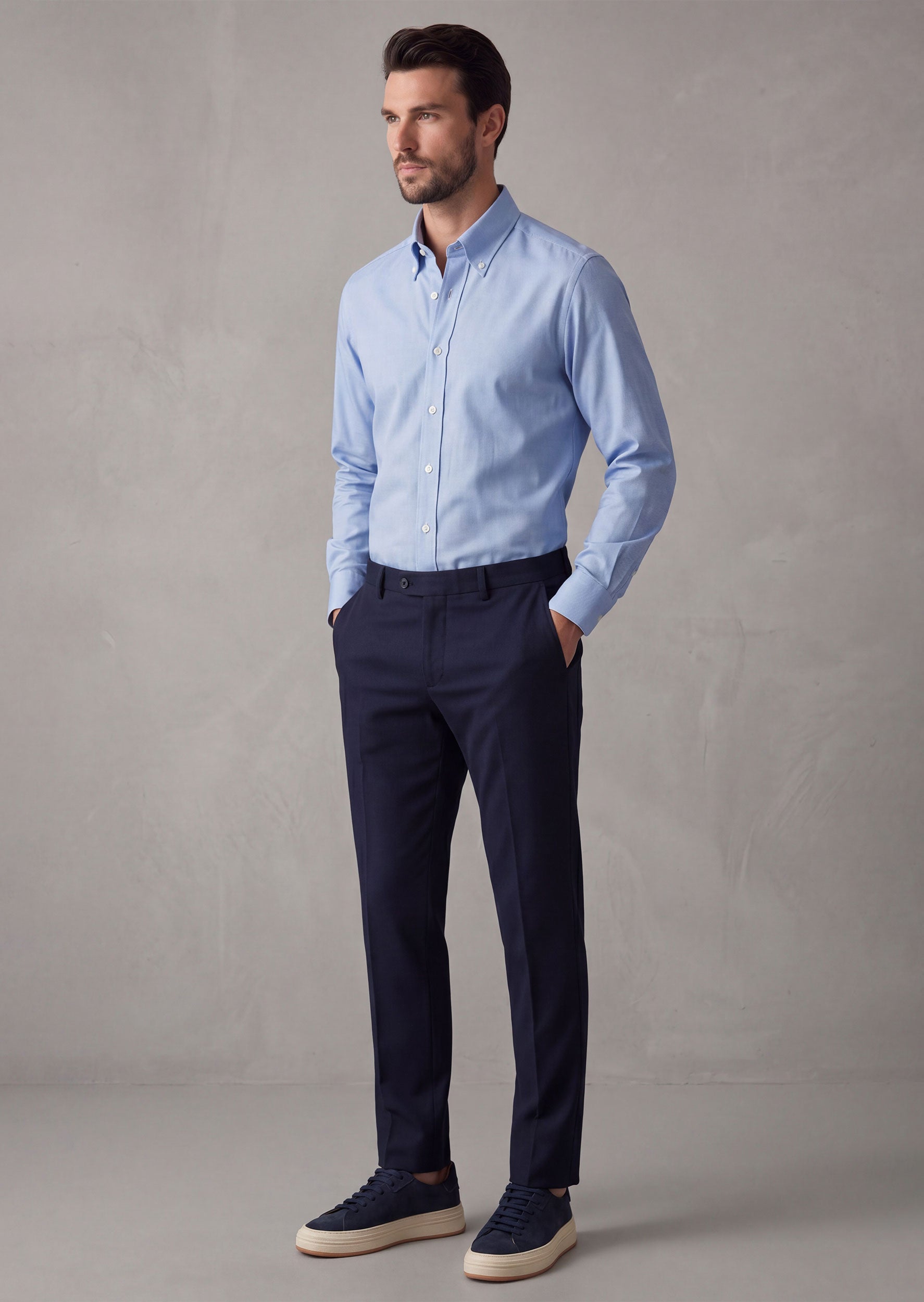 Mid Blue Long Sleeve Shirt