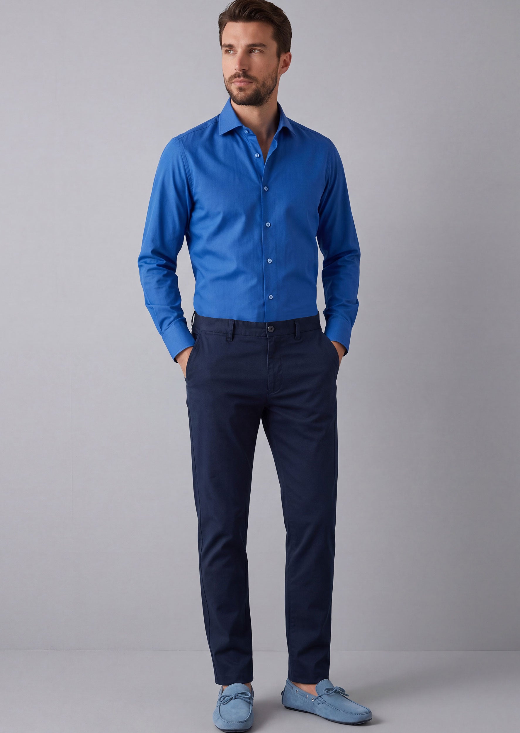 Sax Blue Long Sleeve Shirt