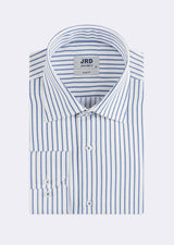 White - Navy Long Sleeve Shirt