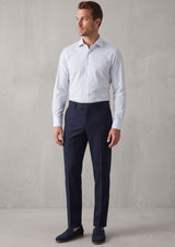 White - Blue Long Sleeve Shirt