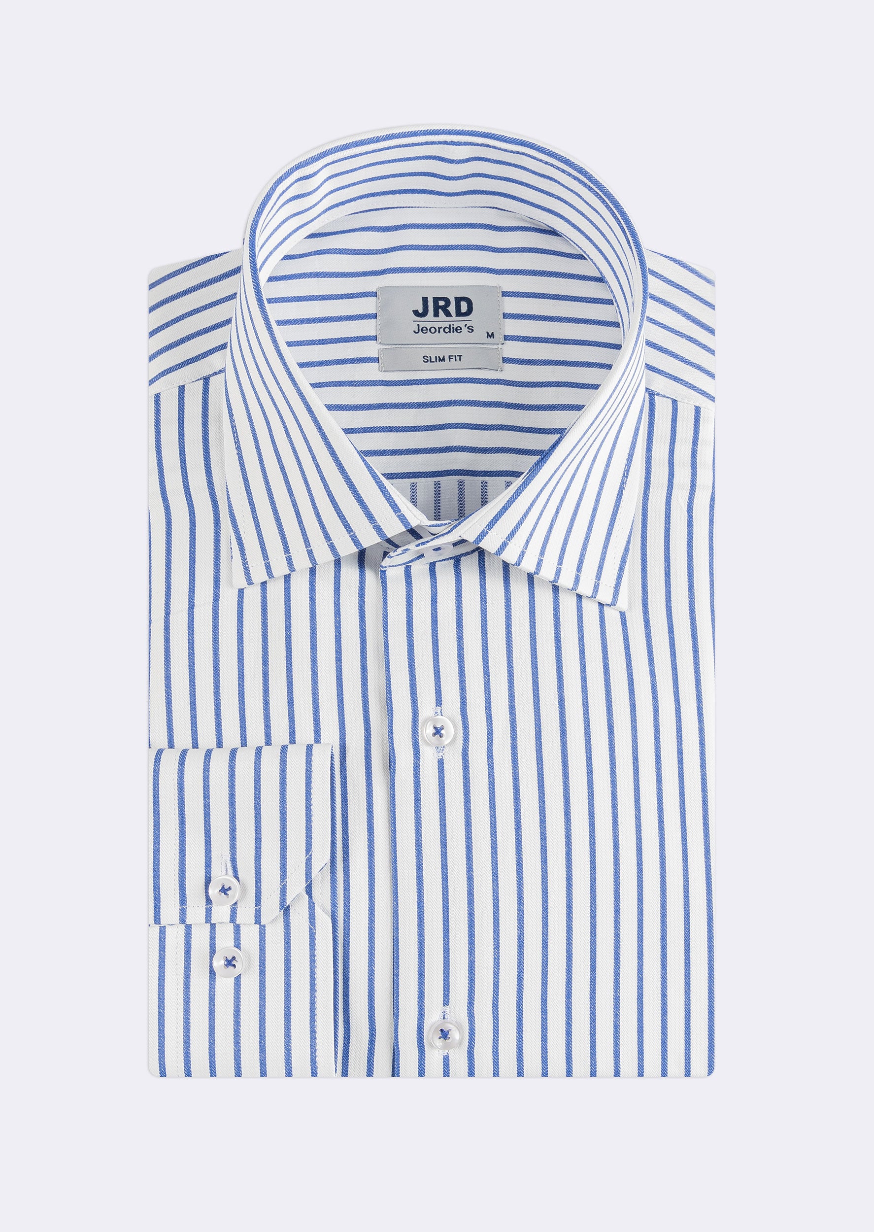 White - Sax Blue Long Sleeve Shirt