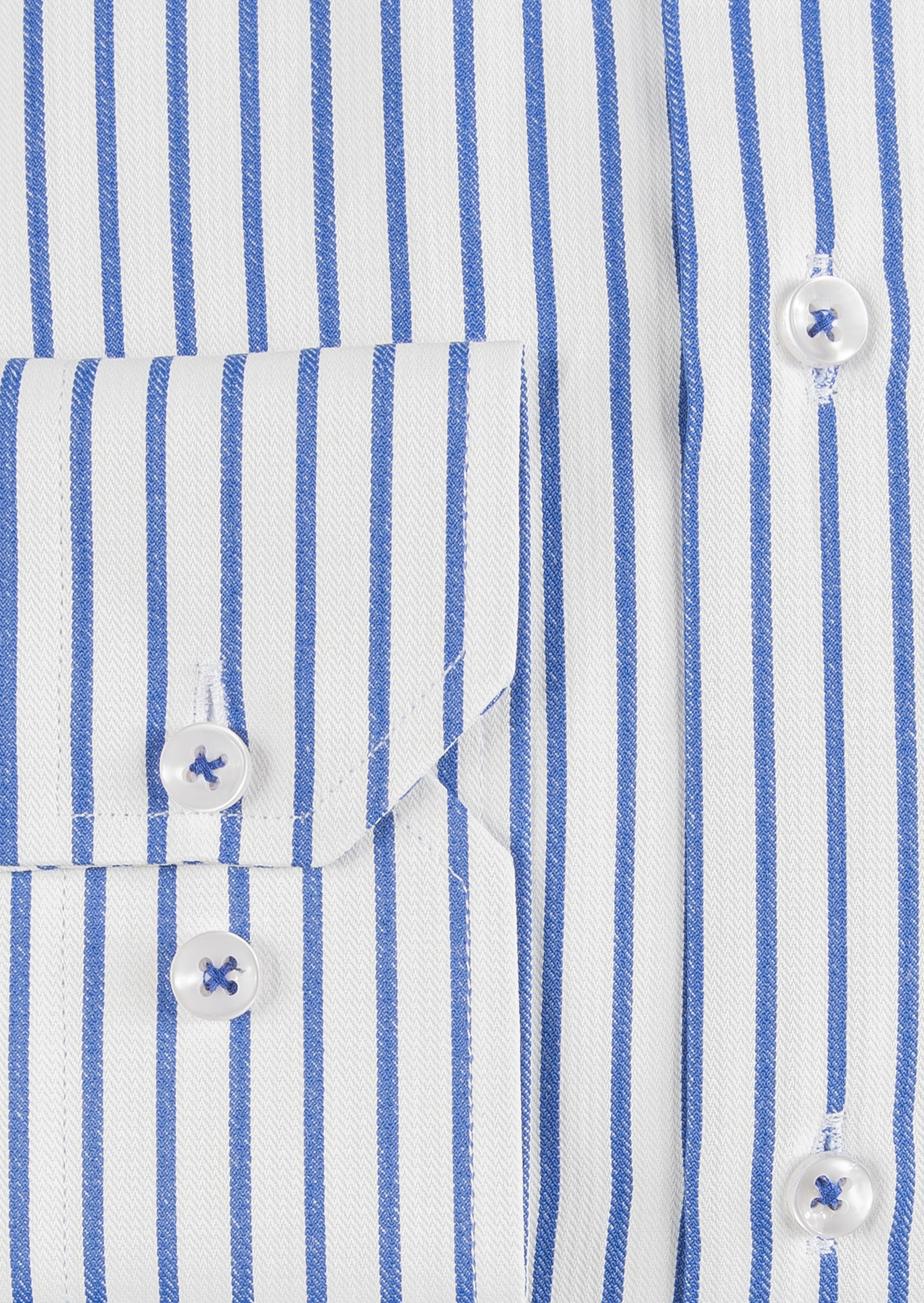 White - Sax Blue Long Sleeve Shirt