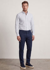 White - Navy Long Sleeve Shirt