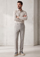 Grey - Navy Long Sleeve Shirt