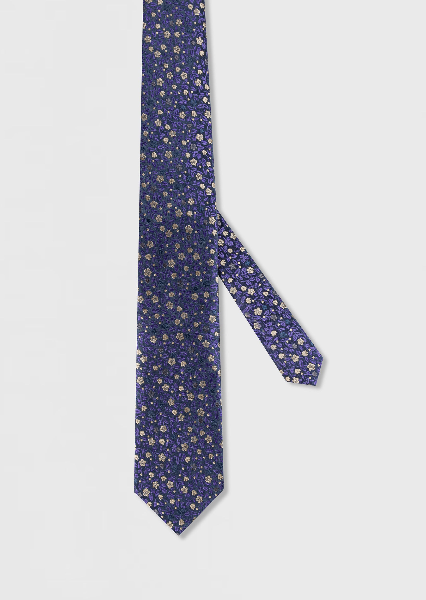 Standard Fit Purple Patterned Tie