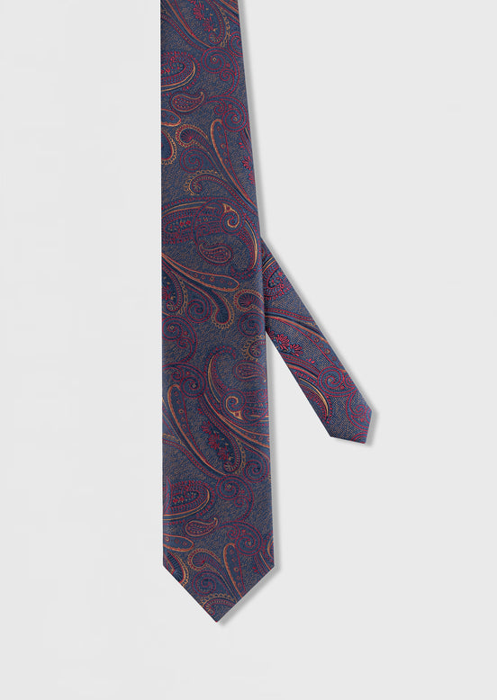 Standard Fit Purple Patterned Tie