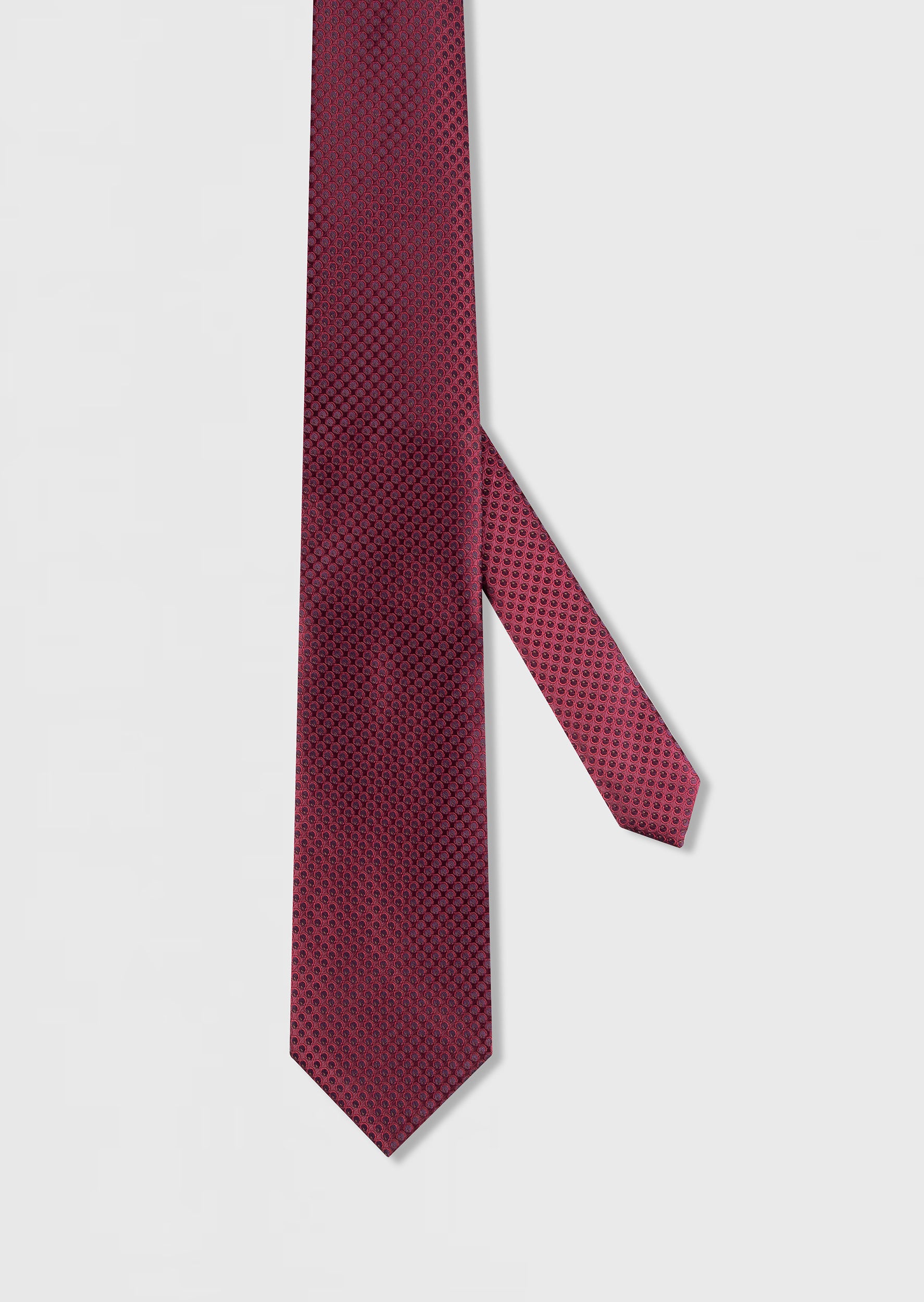 Standard Fit Burgundy Patterned Tie