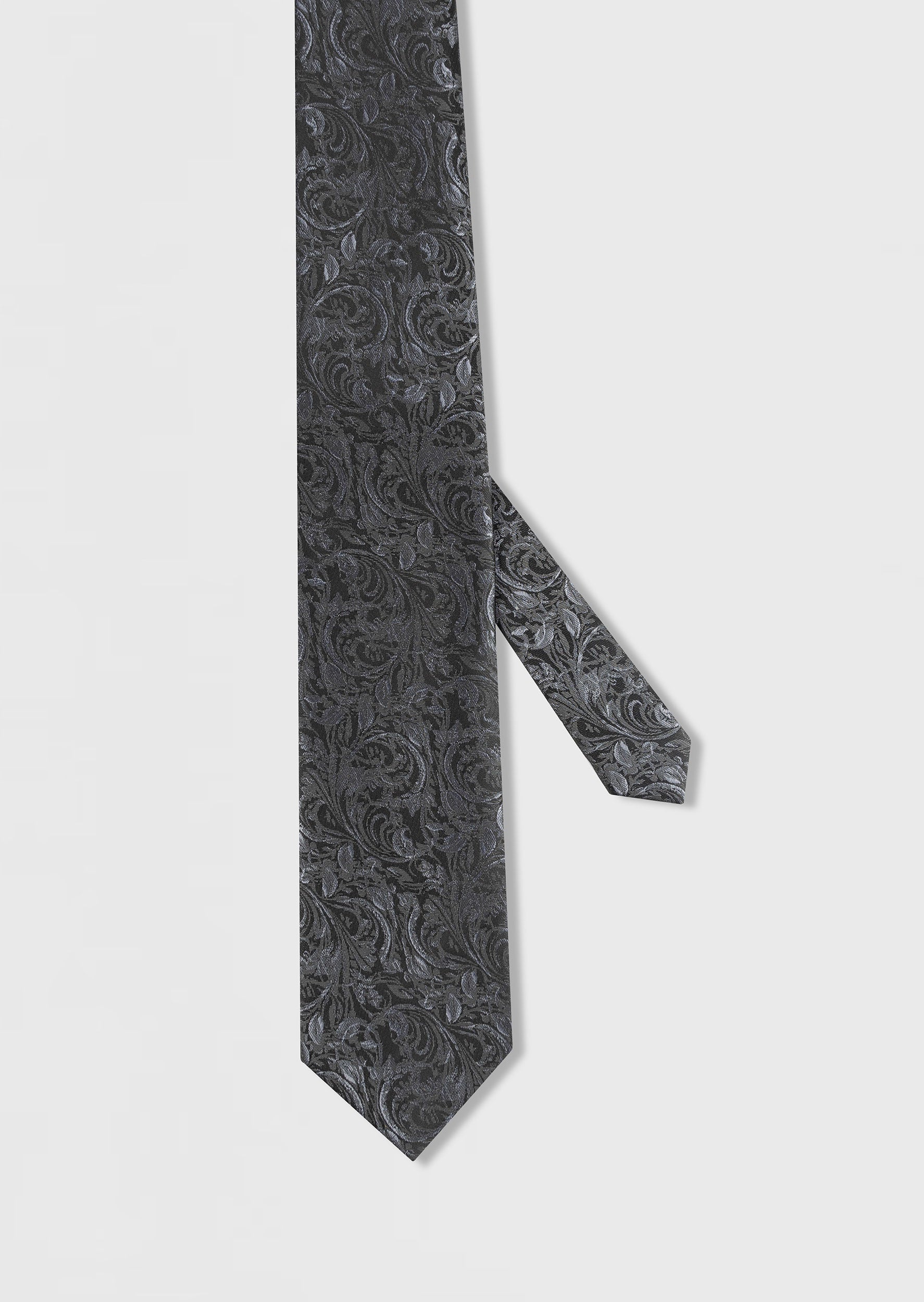 Standard Fit Grey Patterned Tie
