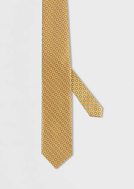 Standard Fit Yellow Patterned Tie