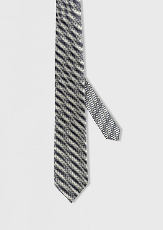 Dark Grey Patterned Tie