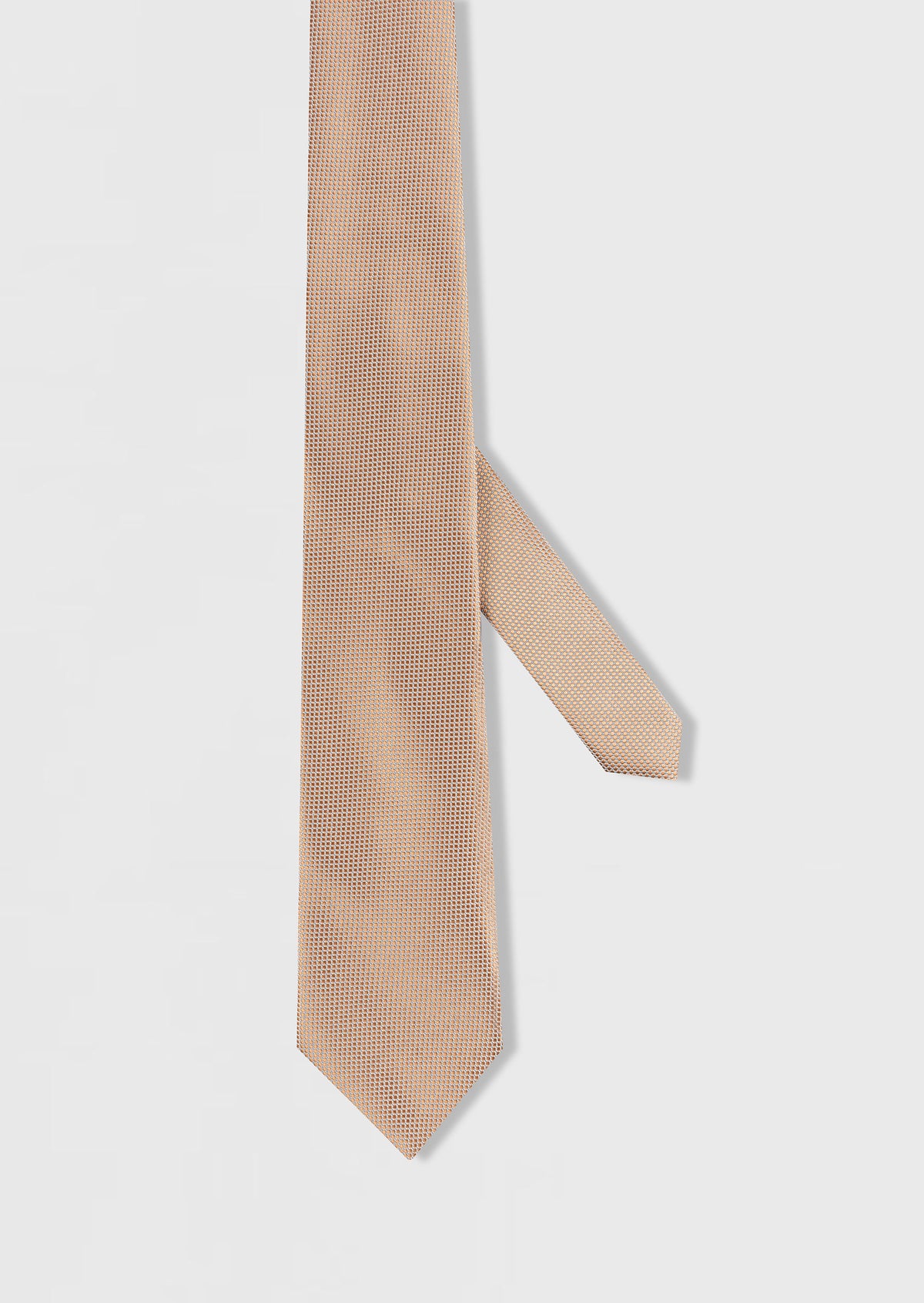 Standard Fit Beige Patterned Tie