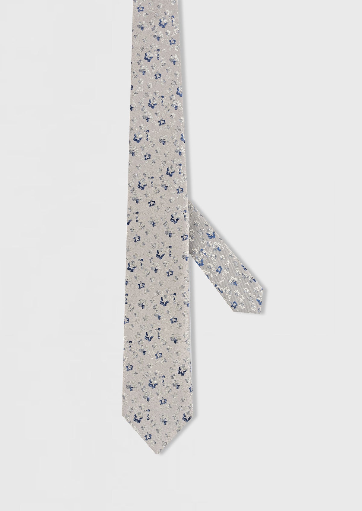 Standard Fit Grey Patterned Tie