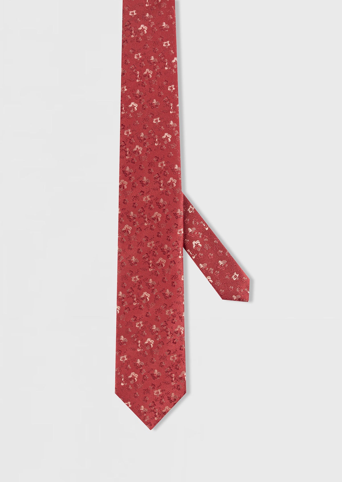 Standard Fit Burgundy Patterned Tie
