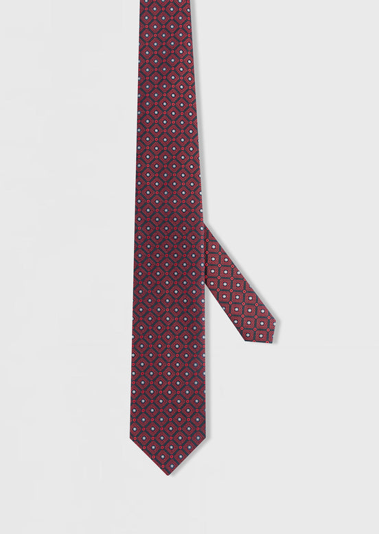 Black - Red Patterned Tie