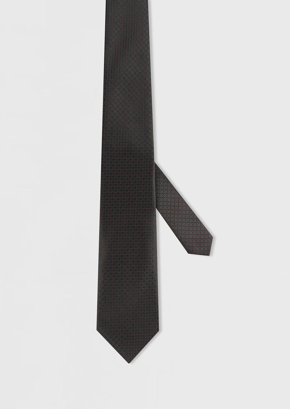 Standard Fit Black Patterned Tie