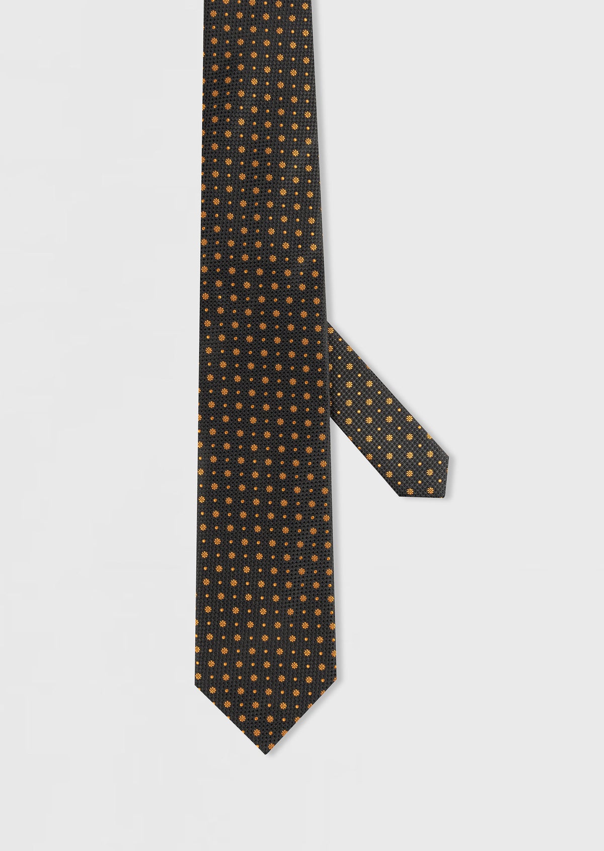 Standard Fit Black Patterned Tie