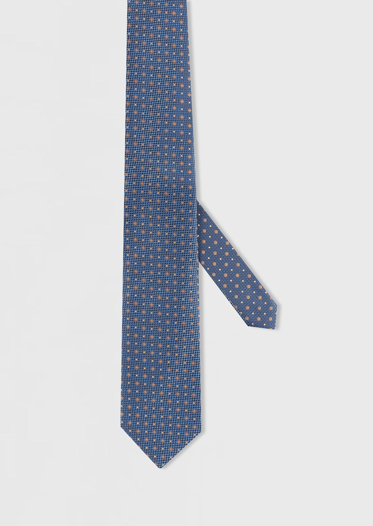 Standard Fit Blue Patterned Tie