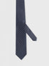 Standard Fit Dark Navy Patterned Tie
