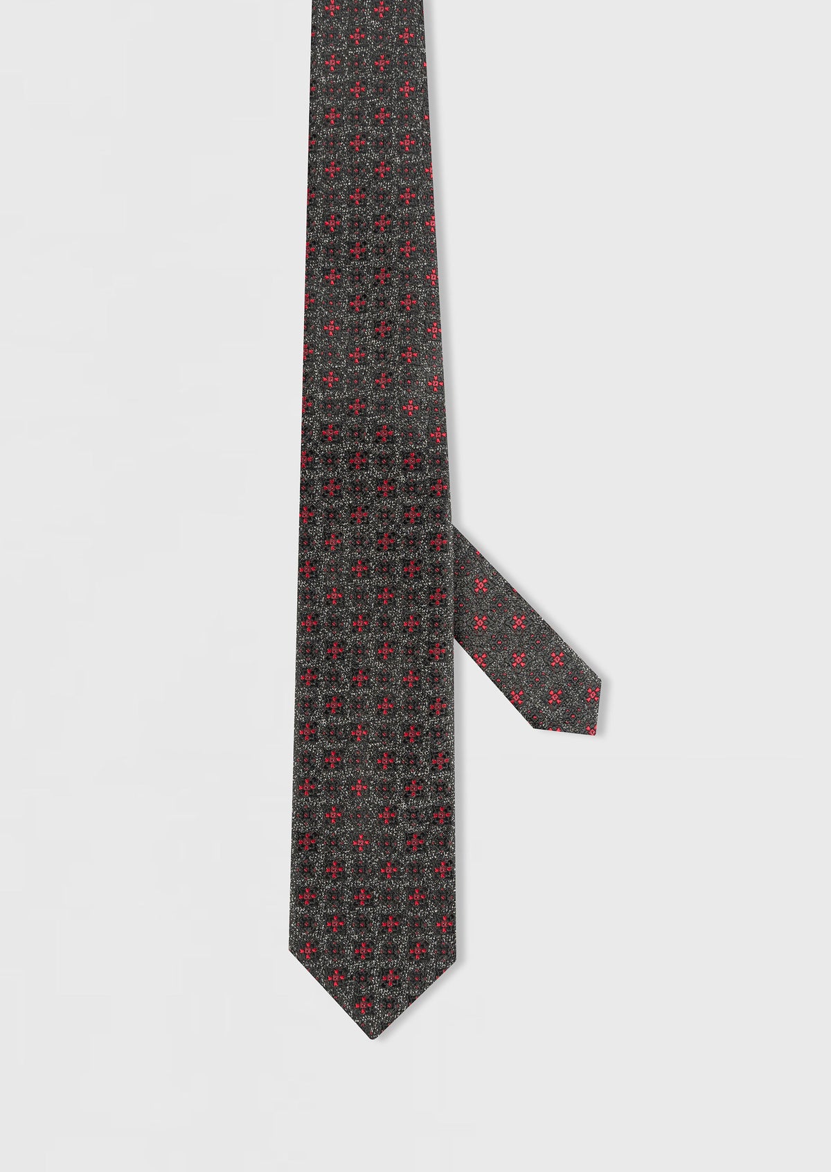 Black - Burgundy Patterned Tie