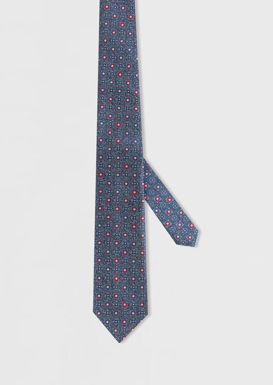 Light Navy Patterned Tie