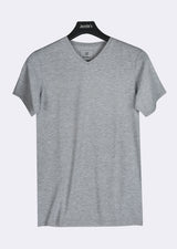 Grey Melange V-Neck T-shirt