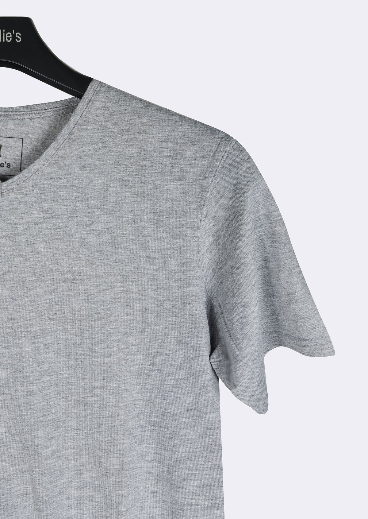 Grey Melange V-Neck T-shirt